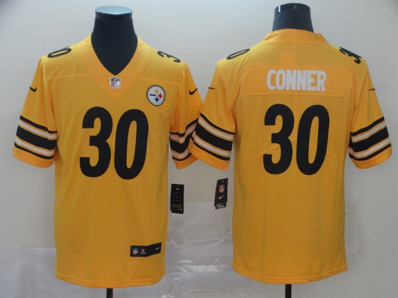 Men's Pittsburgh Steelers James Conner #30 Gold Inverted Team Jersey